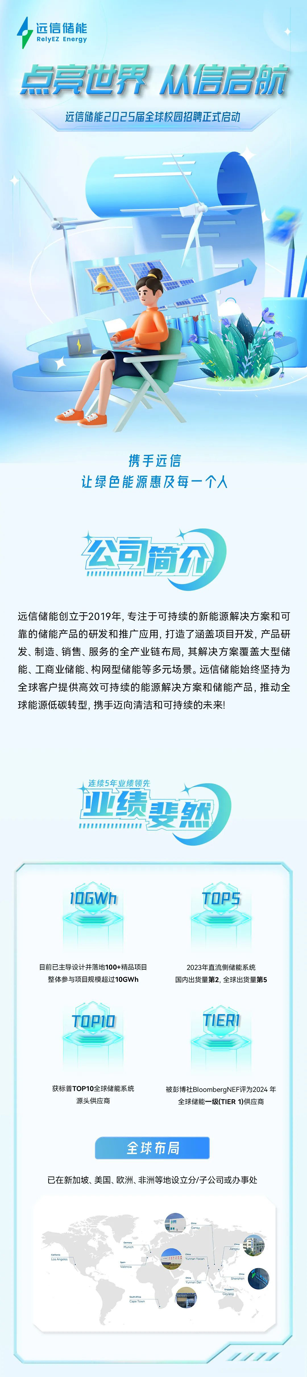 点亮世界 从信启航∣龙8国际储能2025届全球校园招聘正式启动